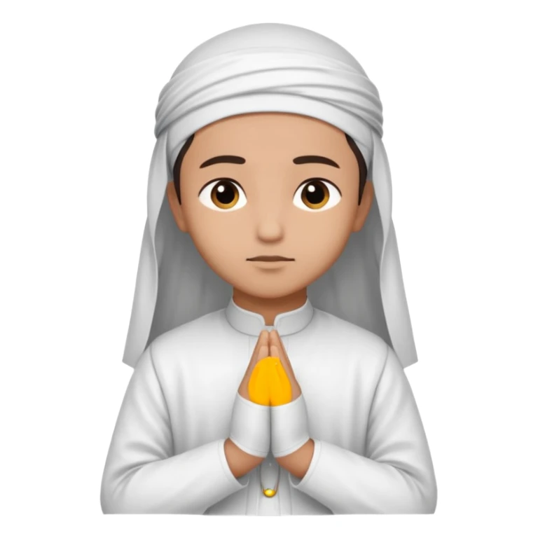 Make a person praying in Islam religion make it a sideways facing  sticker