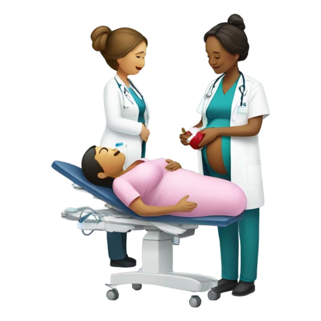 pregnant women having blood drawn sticker