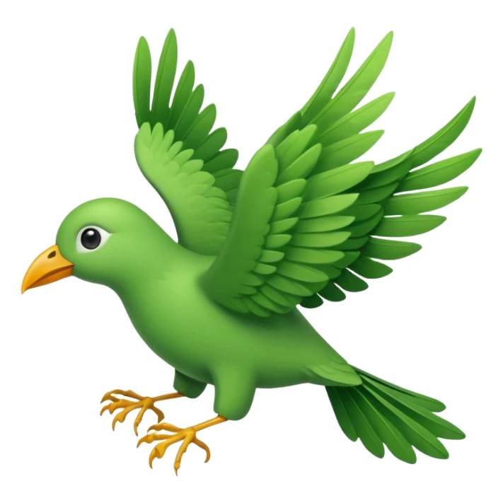 Plant in Shape of a bird flying, leaves wings sticker