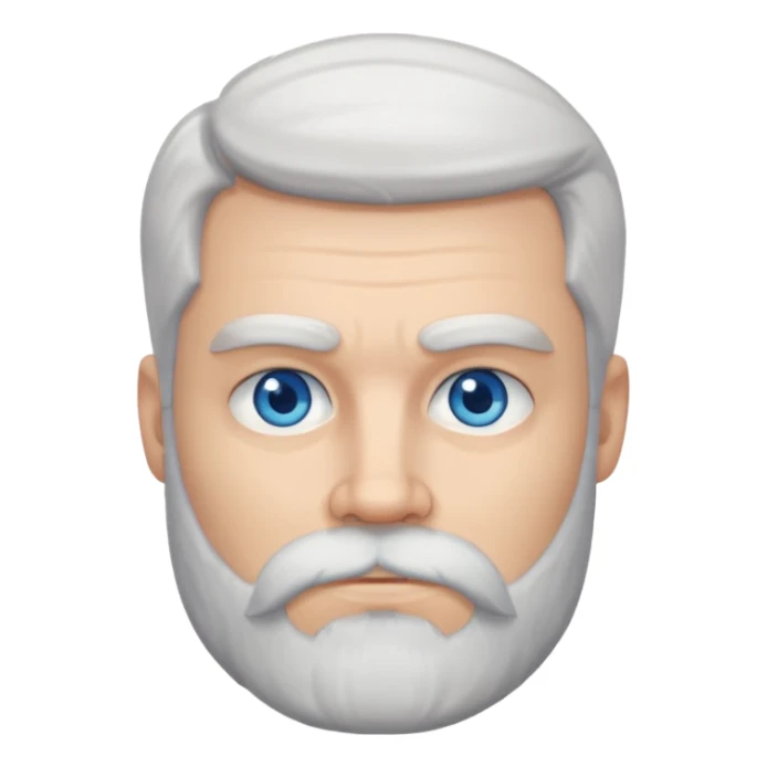 strong white bearded man dark hair sticker