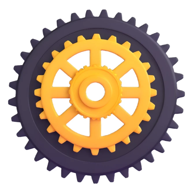 Airtable logo with a gear overlay in the top right, indicating settings sticker