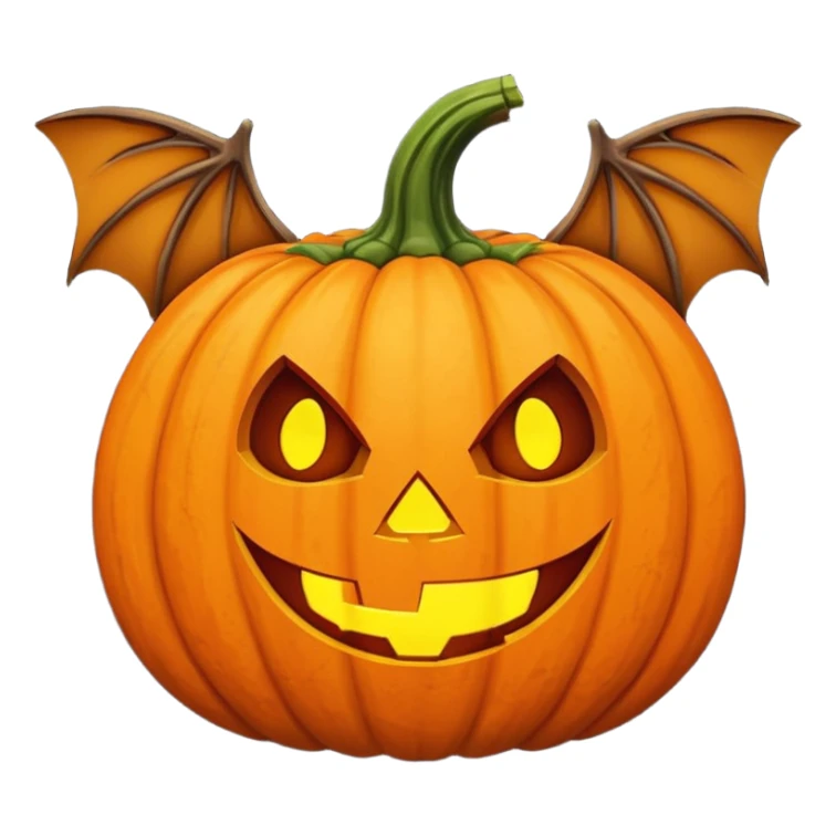 Happy Halloween with a bat and pumpkin  sticker