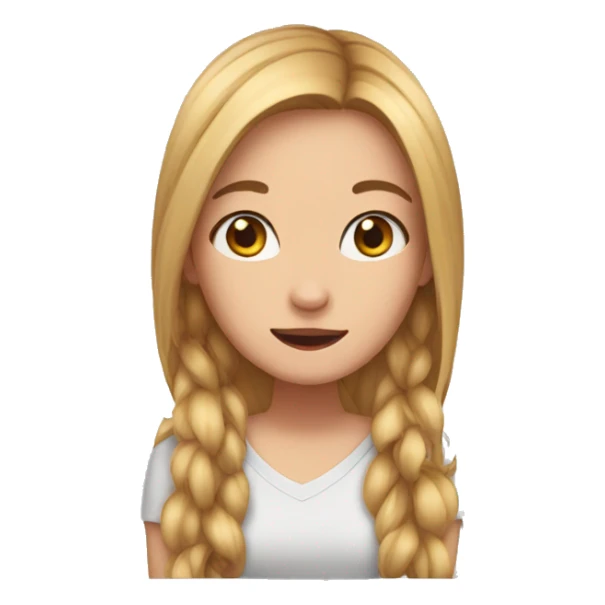 One girl who block her ear and say meow  sticker