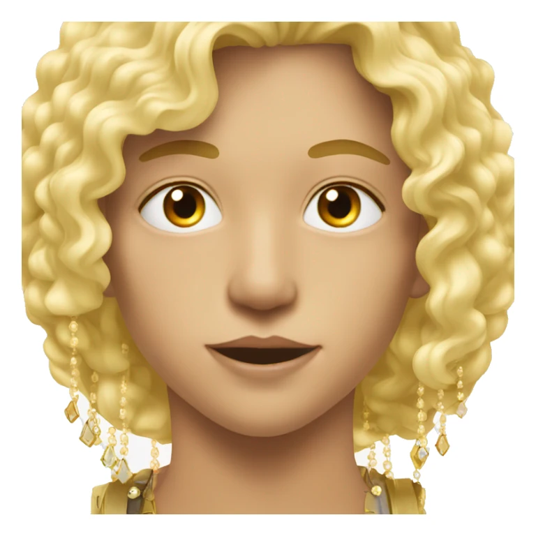 selfie with jewelry reflection, boy with blonde hair sticker