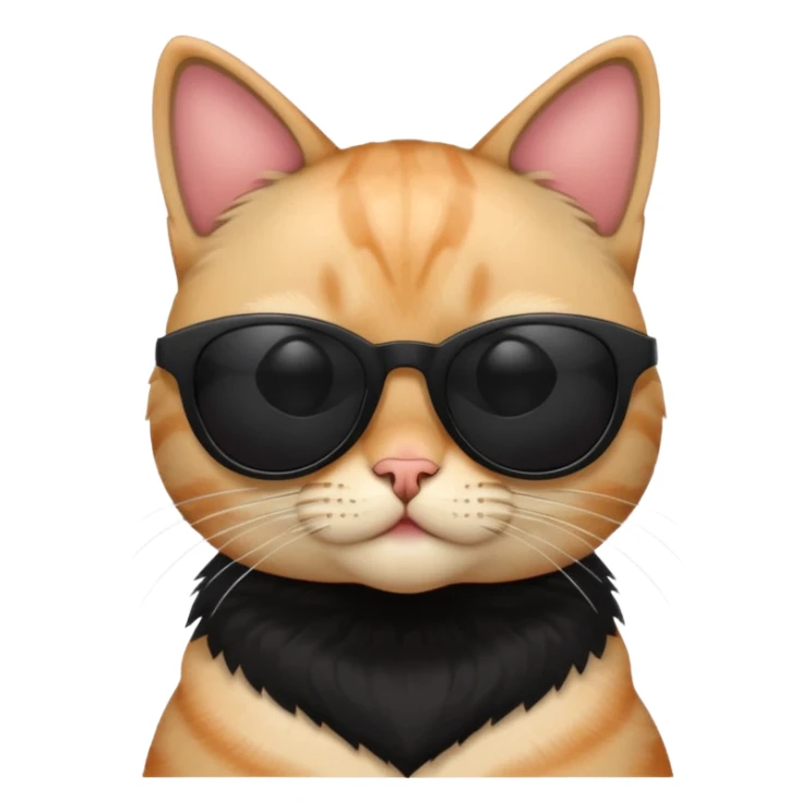 Cat wearing sunglasses sticker