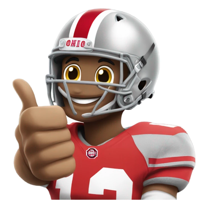 Ohio state mascot giving a thumbs up sticker
