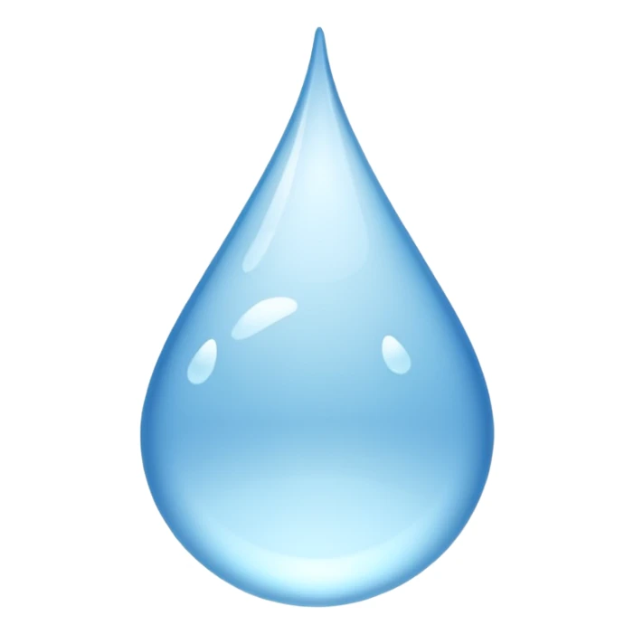 Gota de agua pero en lugar de azul que sea blanca sticker