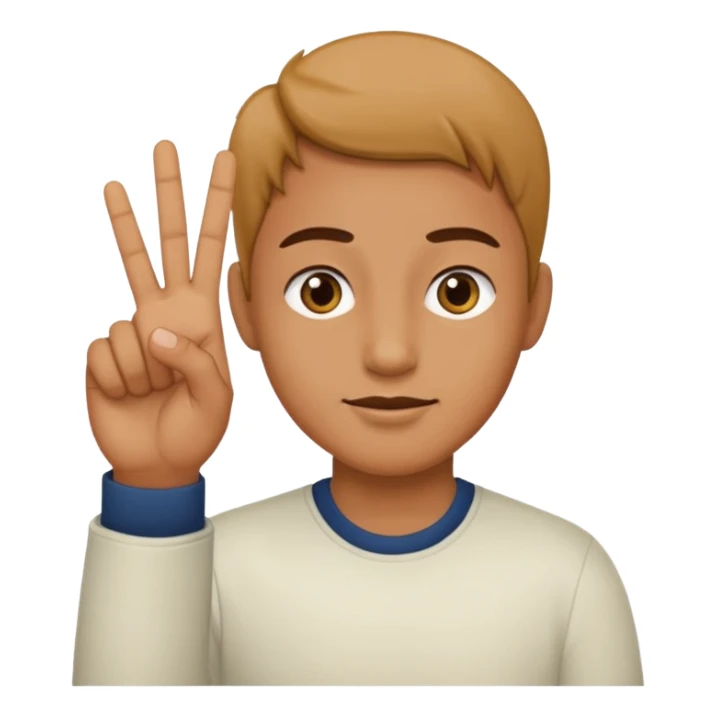 someone who makes a 6 or 7 with their hands sticker