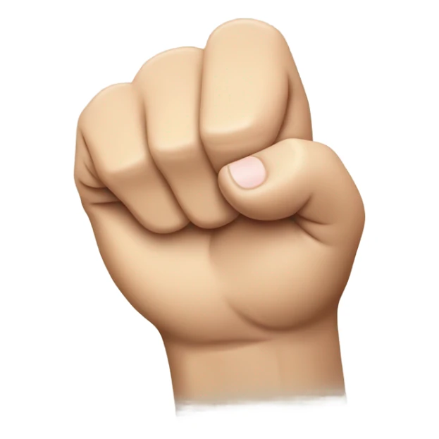 a fist looking up with index and pinky fingers extended sticker