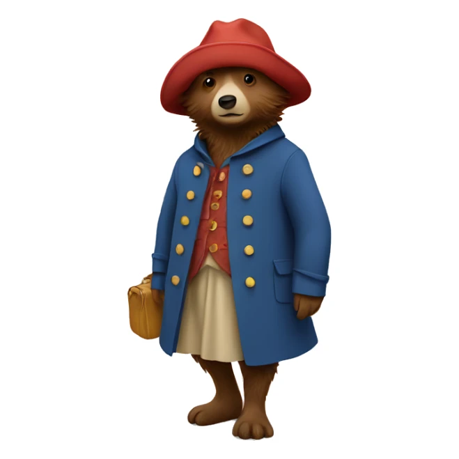 Paddington in a dress sticker