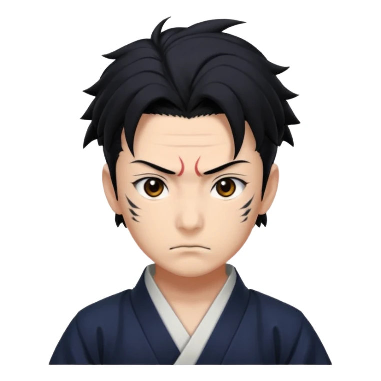 Tanjiro with scar on head from demon slayer sticker