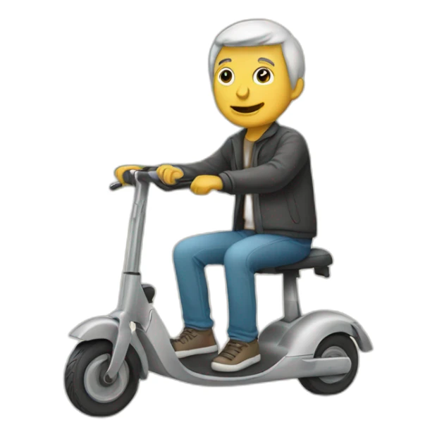 Personne âgée+ trottinette sticker