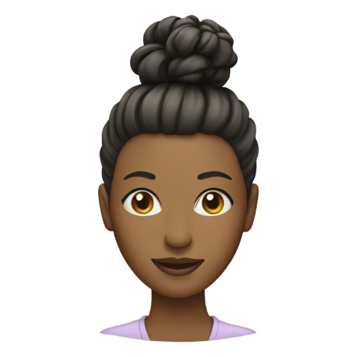 woman with top knot sticker