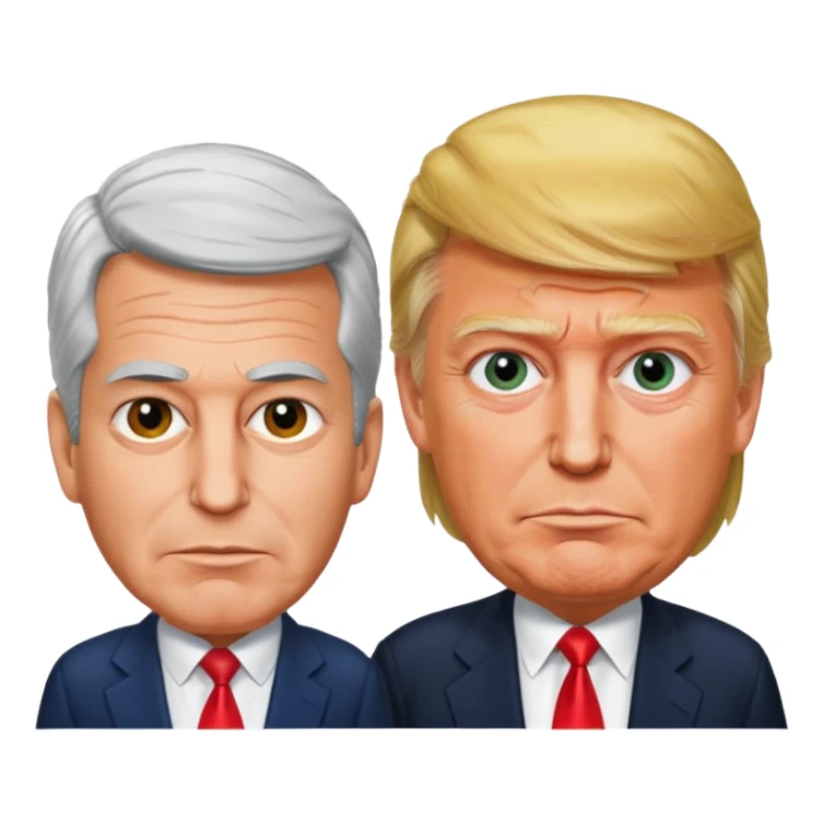 Evil donald trump and jeffrey epstein sticker