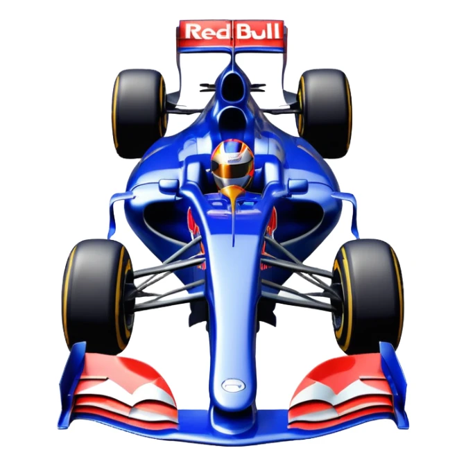 Um carro de fórmula 1 da rede Bull de 2010 de frente  sticker