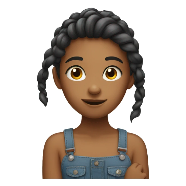 girl playing with her hair  sticker