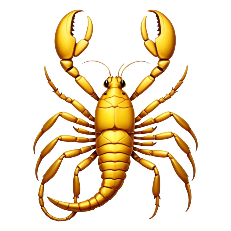 The scorpion is golden in color sticker