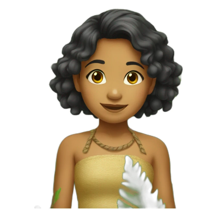 little tahitian girl sticker