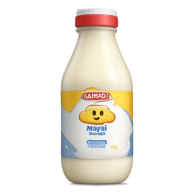 a bottle of Mayonnaise sticker