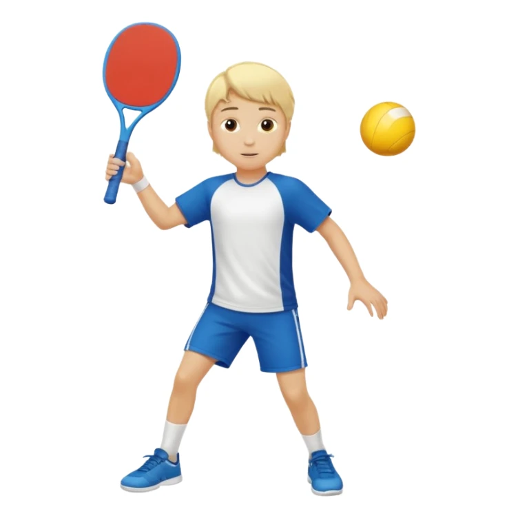 Chico  rubio bajo el sol jugando padel  sticker