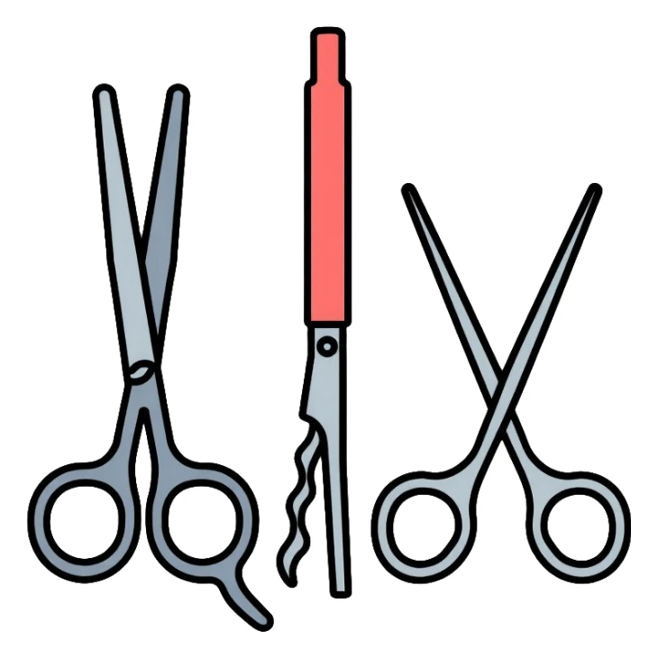 Surgery medical tools including scalpel, forceps, and surgical scissors sticker