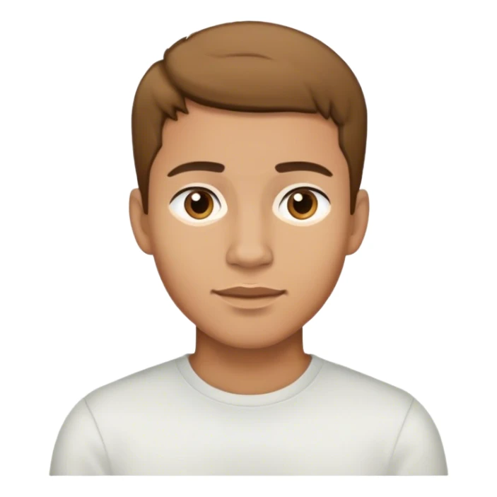 light skin male with short light brown hair  sticker