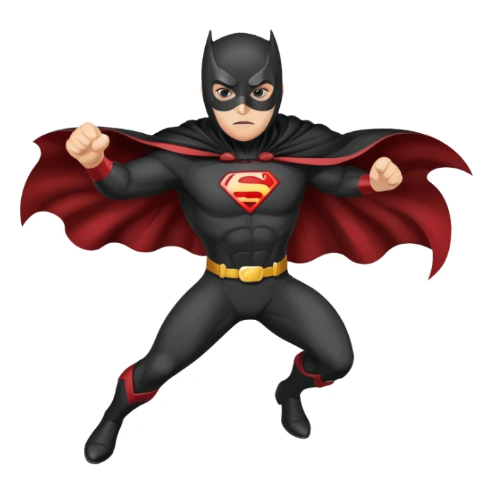 masked superhero vigilante with a cape sticker