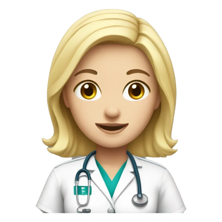 blonde girl nurse sticker