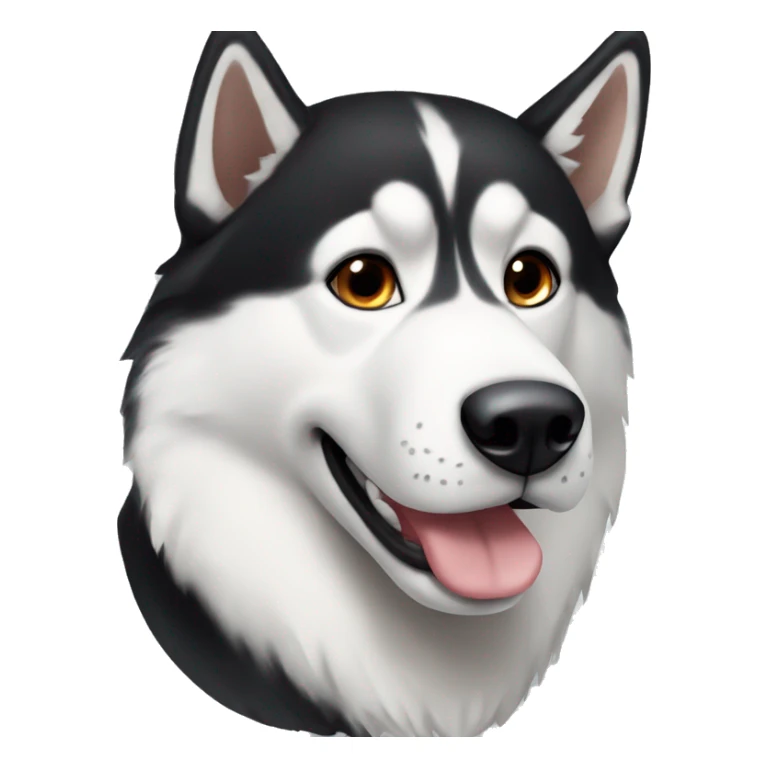 black and white husky with brown eyes sticker