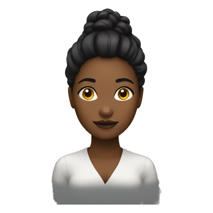 Femme noir en forme  sticker