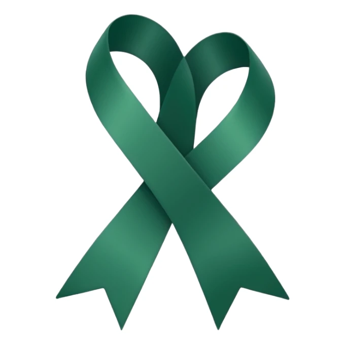 forest green ribbon sticker