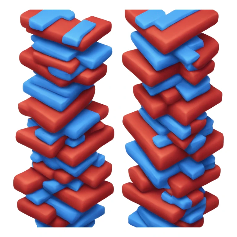 Blue V and red V stacked on top of one another sticker