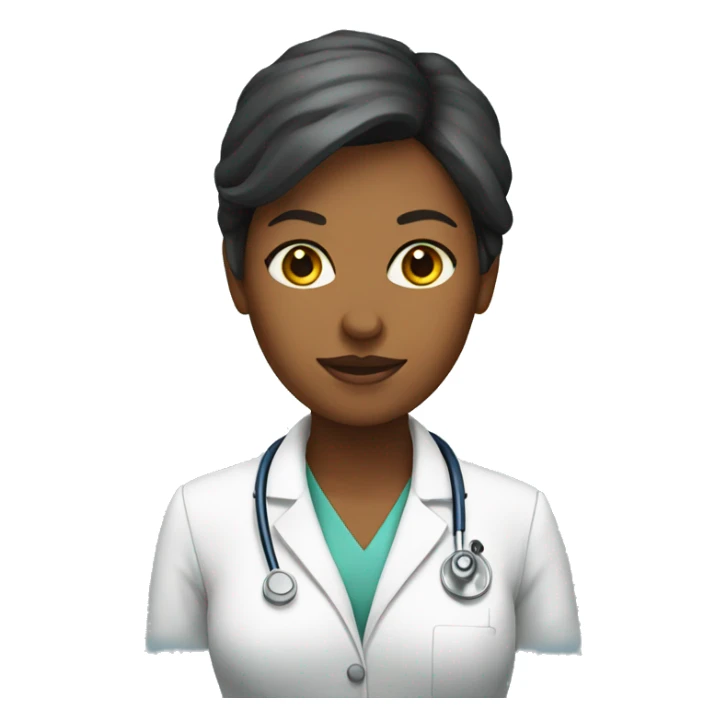 Woman doctor wih sticker