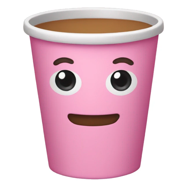 Pink cup sticker