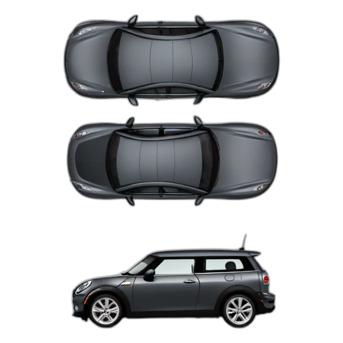 Mini Cooper clubman S 2012 gris foncé  sticker