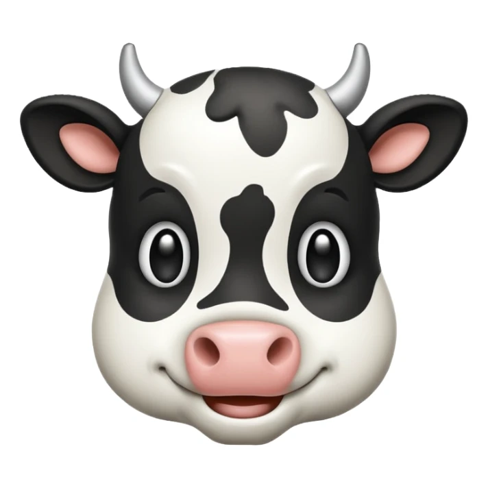 retro cow emoji  sticker