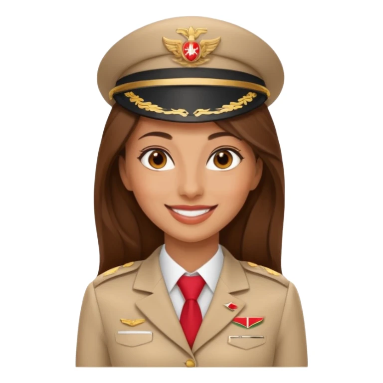 Stewardess Emirates with loung hair sticker