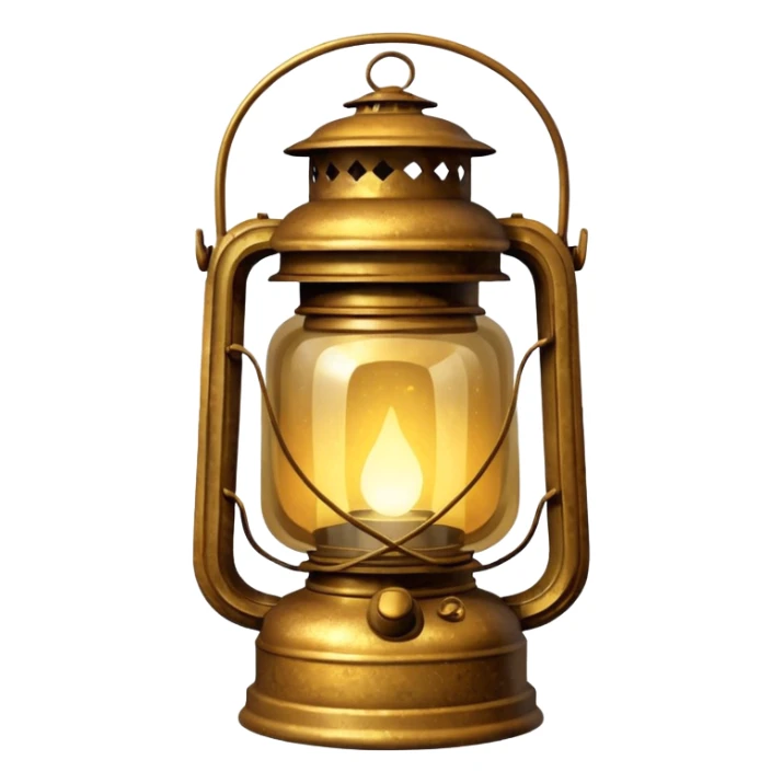 glitter old lantern sticker