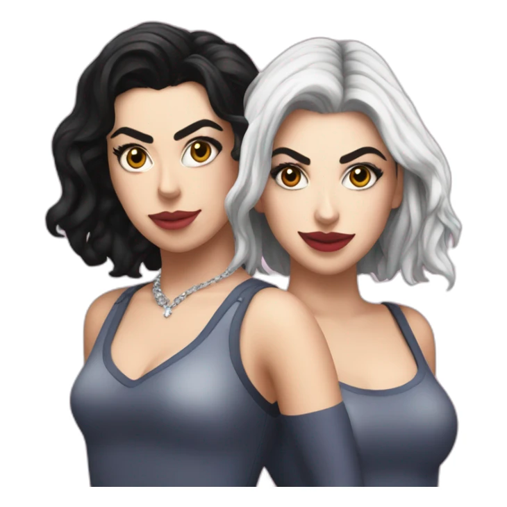 Charli xcx with Marina diamandis sticker