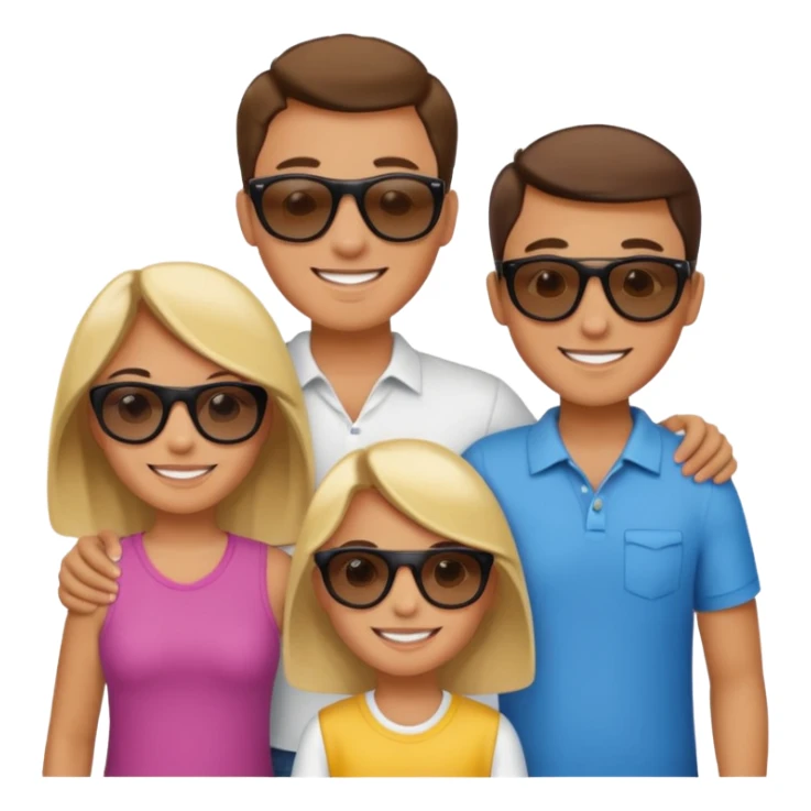  group of young family members chilling  sticker