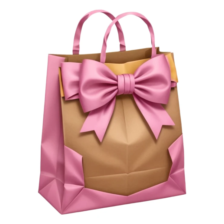 Bolsa de papel con manija y coquette sticker