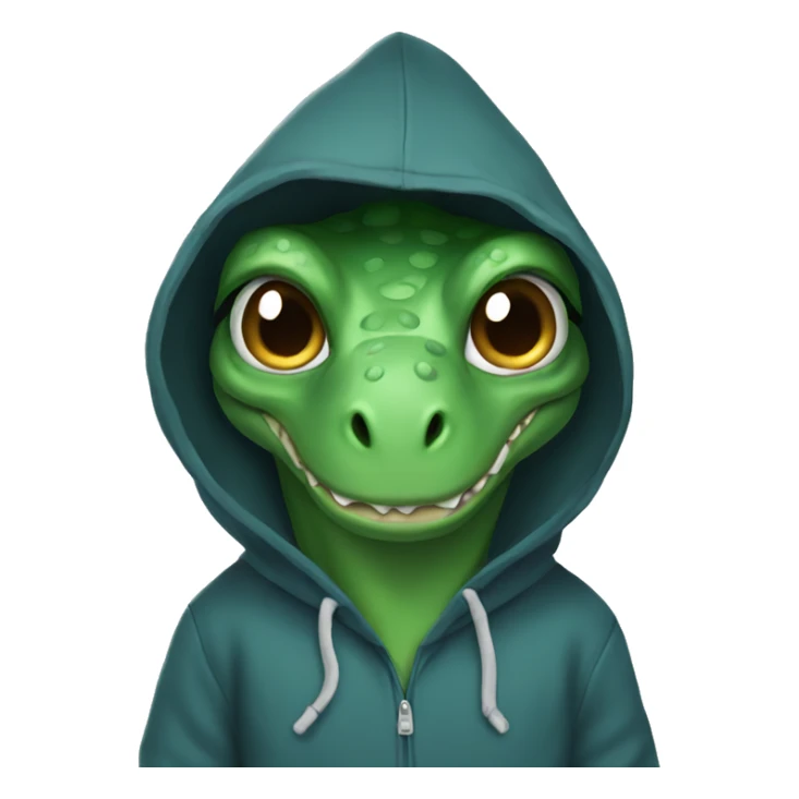 Dinosaur wearing hoodie sticker