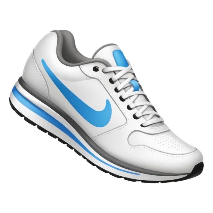 A running shoe or stylized sneaker, symbolizing activity, sport and movement. Minimalist emoji style. sticker