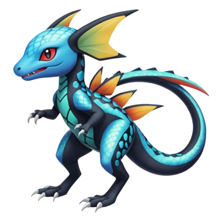 Meloetta-Dewott-Salandit-Nargacuga-Pokémon-Fakémon-fusion-hybrid-creature sticker