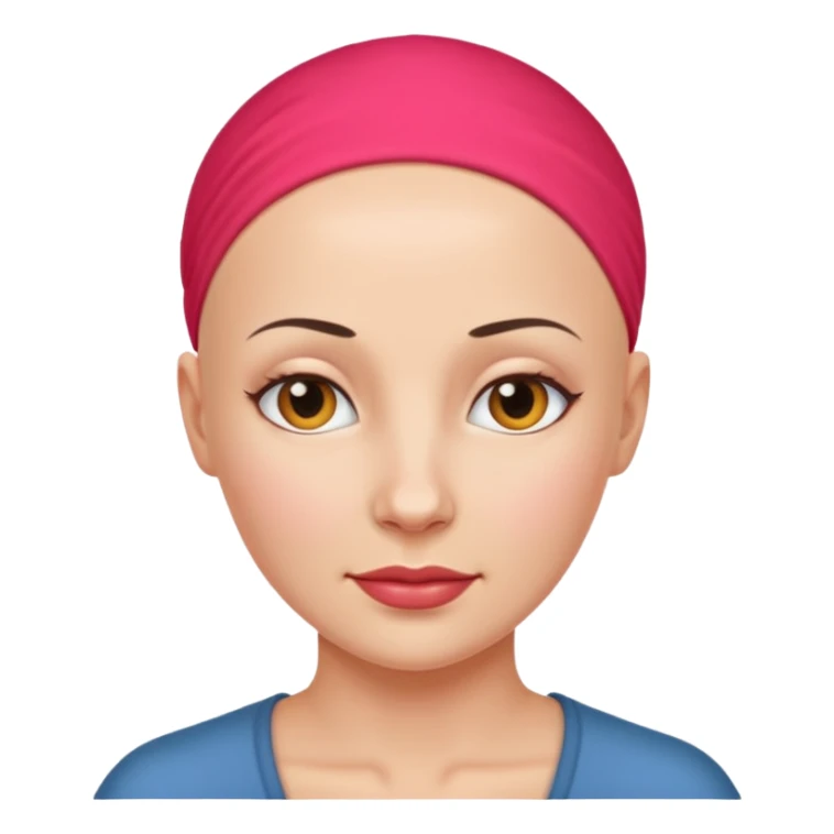 bald woman sticker