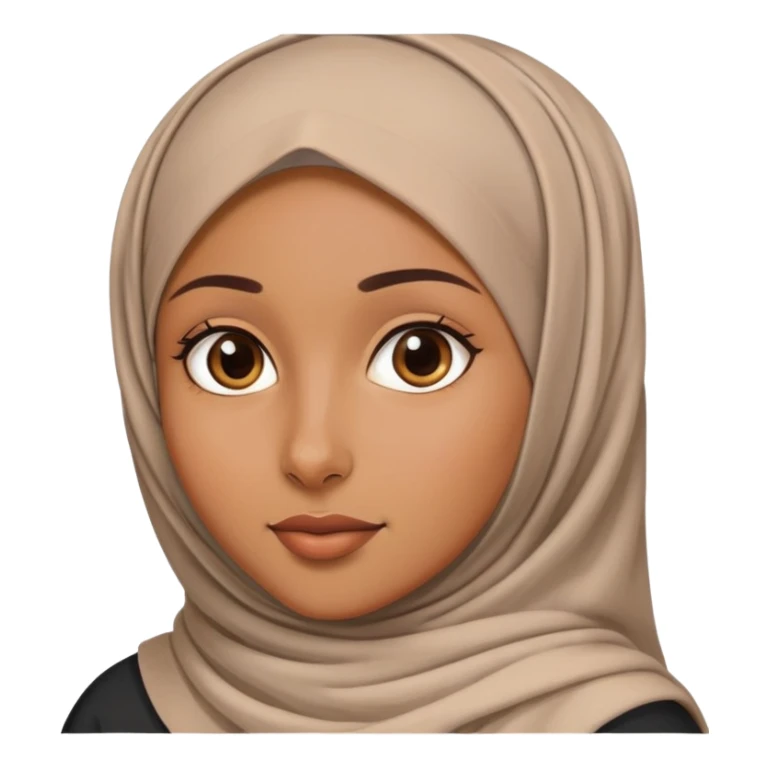 A brown girl with a hijab sticker
