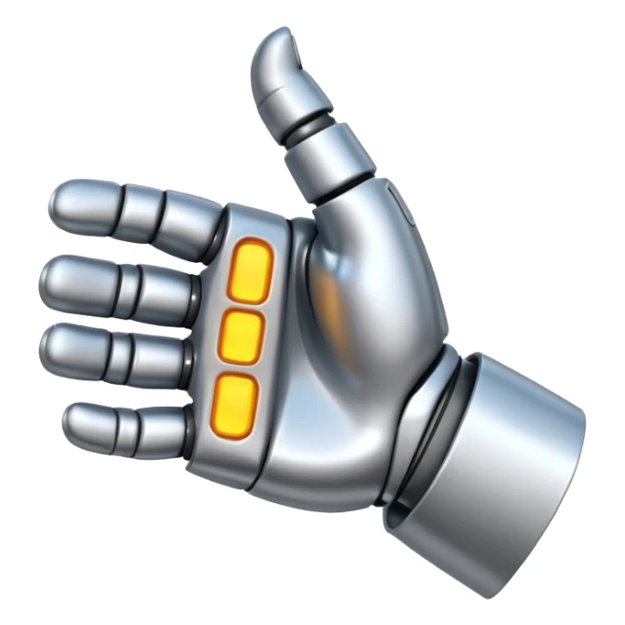 robot hand thumb up sticker