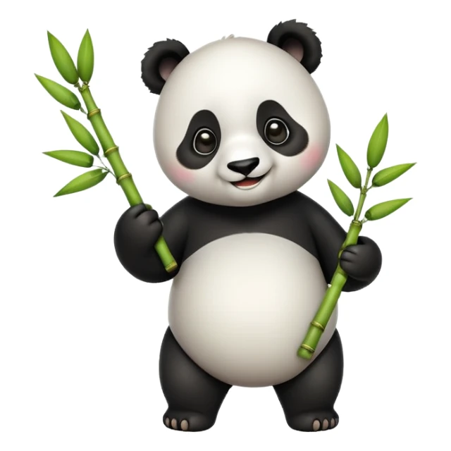 A cute 2D panda who is one-handed, emphasizing that he is one-handed sticker