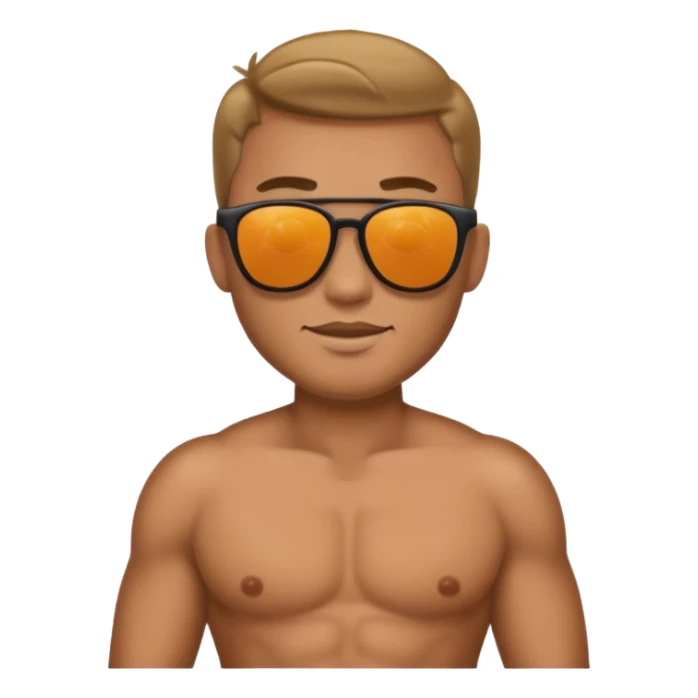 tatooto guy bulky body in men holders with sun glass sticker