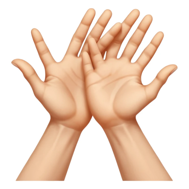 two hands almost touching, inspired by Michelangelo's Creation of Adam, focus on the hands sticker